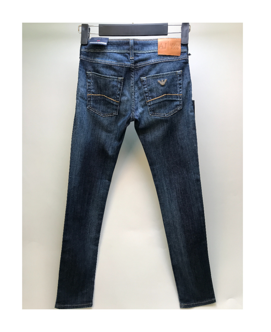Armani Jeans Logo Jeans In Blue