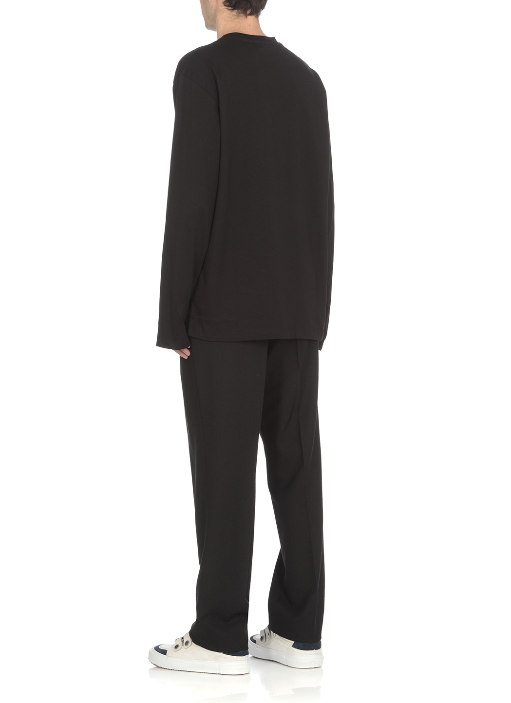 Msgm Front Logo T-shirt In Black