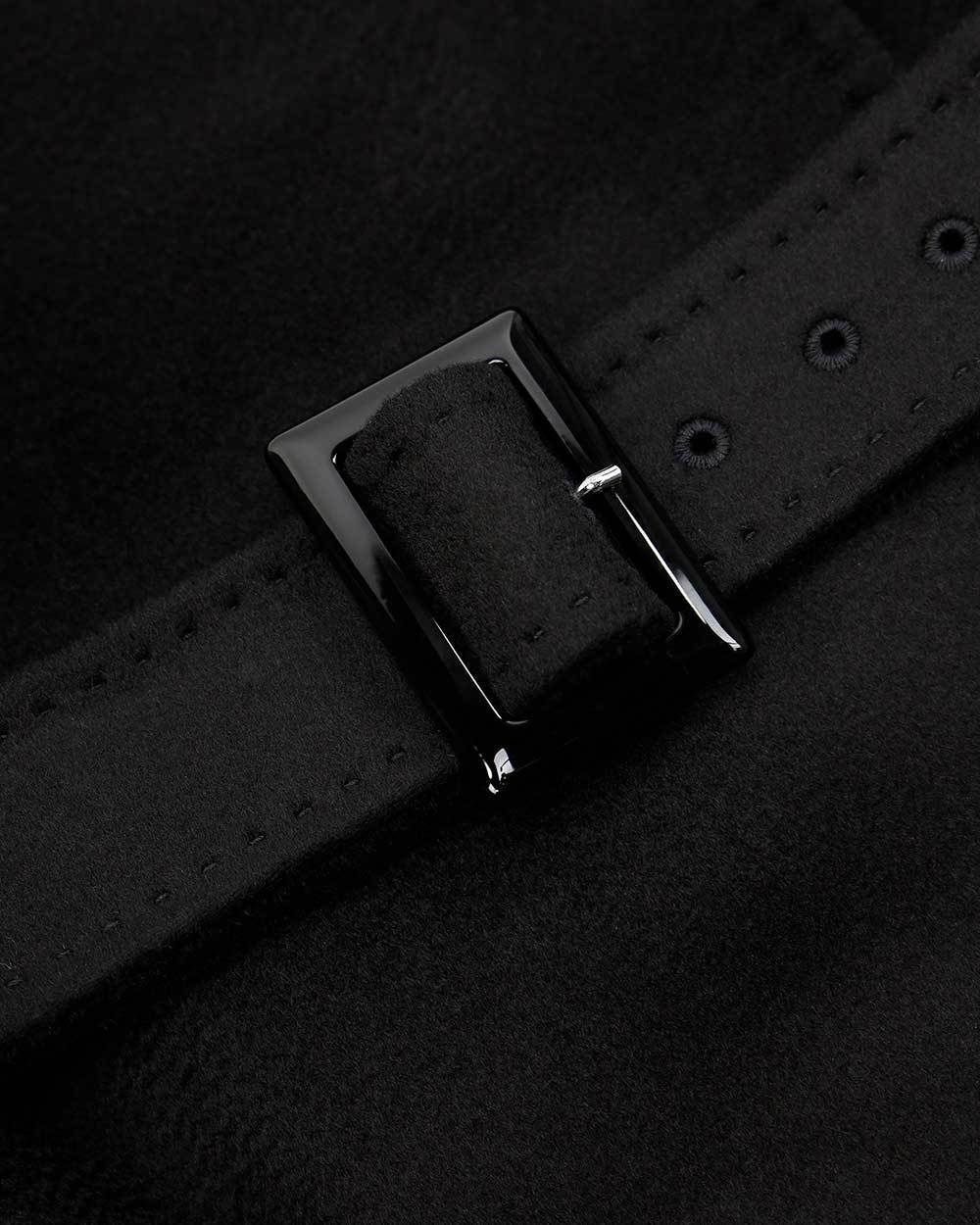 Max Mara Belt Coat In Black