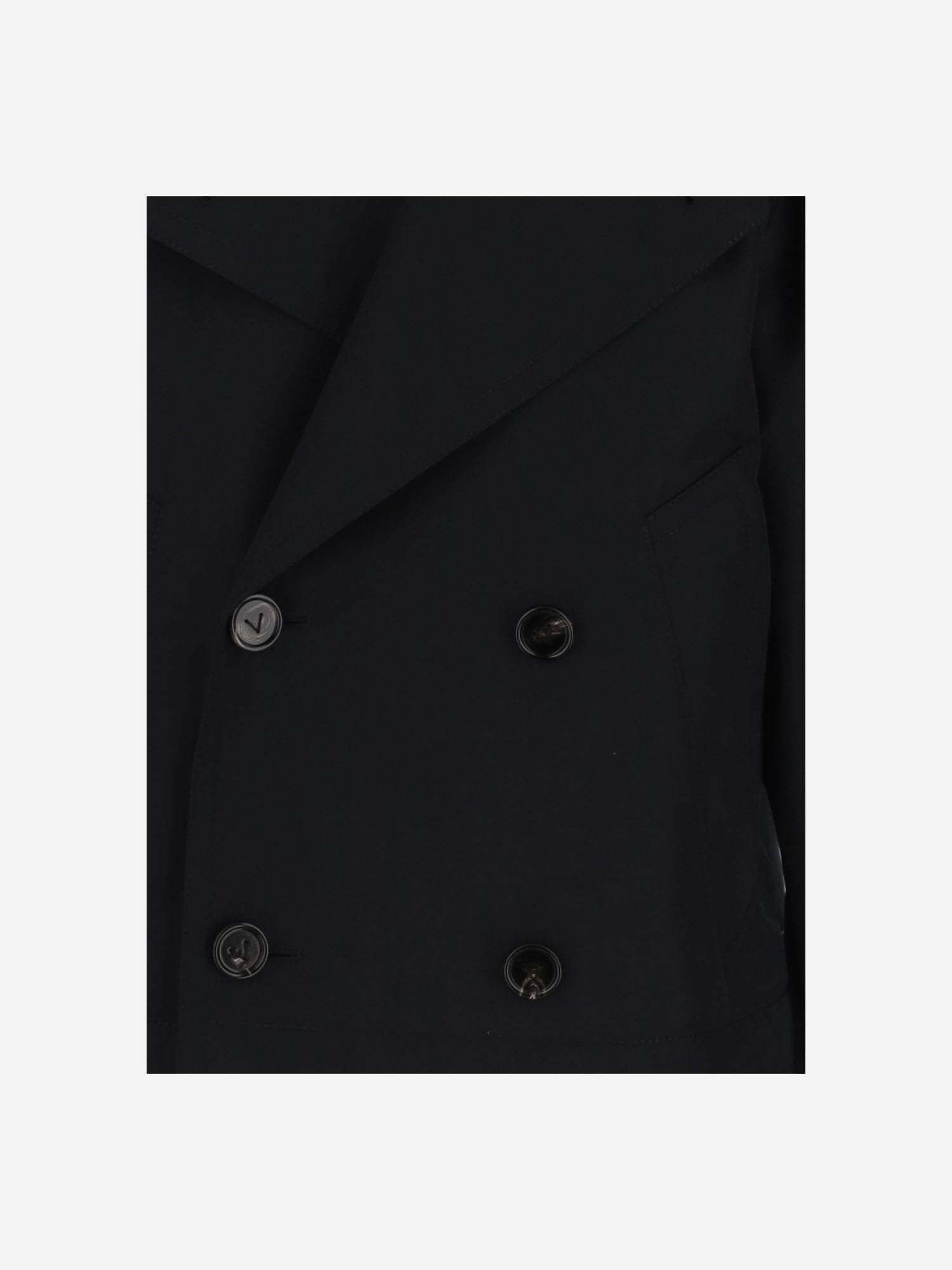 Bottega Veneta Long-sleeved Coat In Black