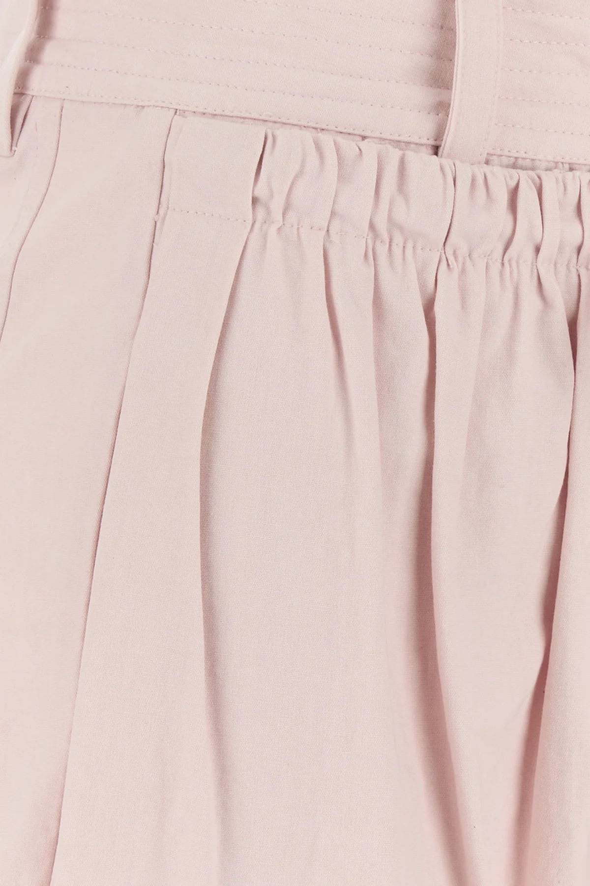 Isabel Marant High Waist Cotton Pant With Elastic Waistband In Pale Pink
