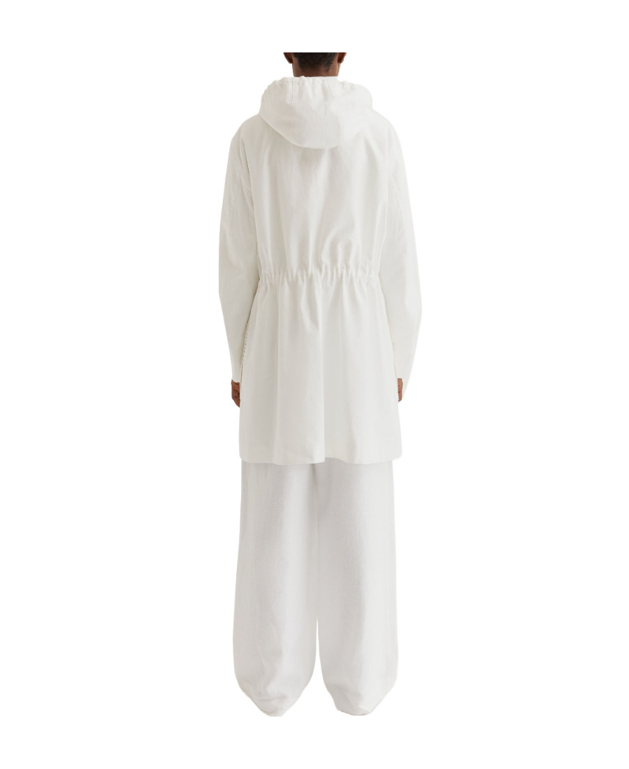 Loro Piana Hooded Long-sleeved Casual Jacket In White