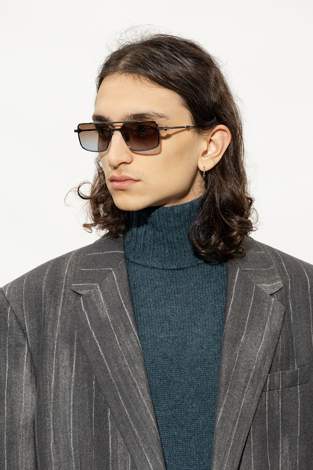 Valentino Eyewear Rectangular Frame Sunglasses In Multicolor