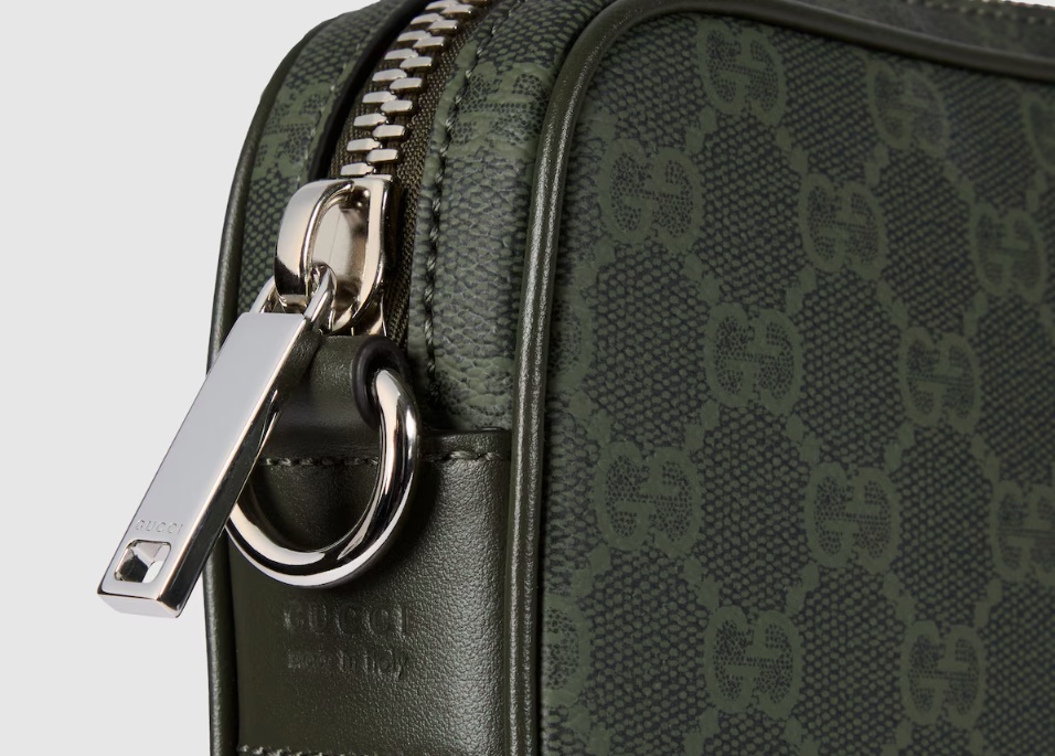 Gucci Gg Monogram Small Pouch In Green