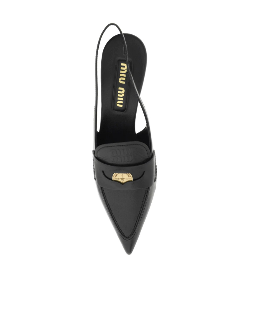 Shop Miu Miu Pointed High Heels In Black