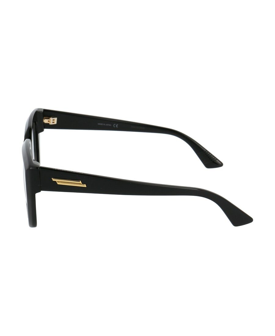 Bottega Veneta Black Acetate Optical Glasses In Black