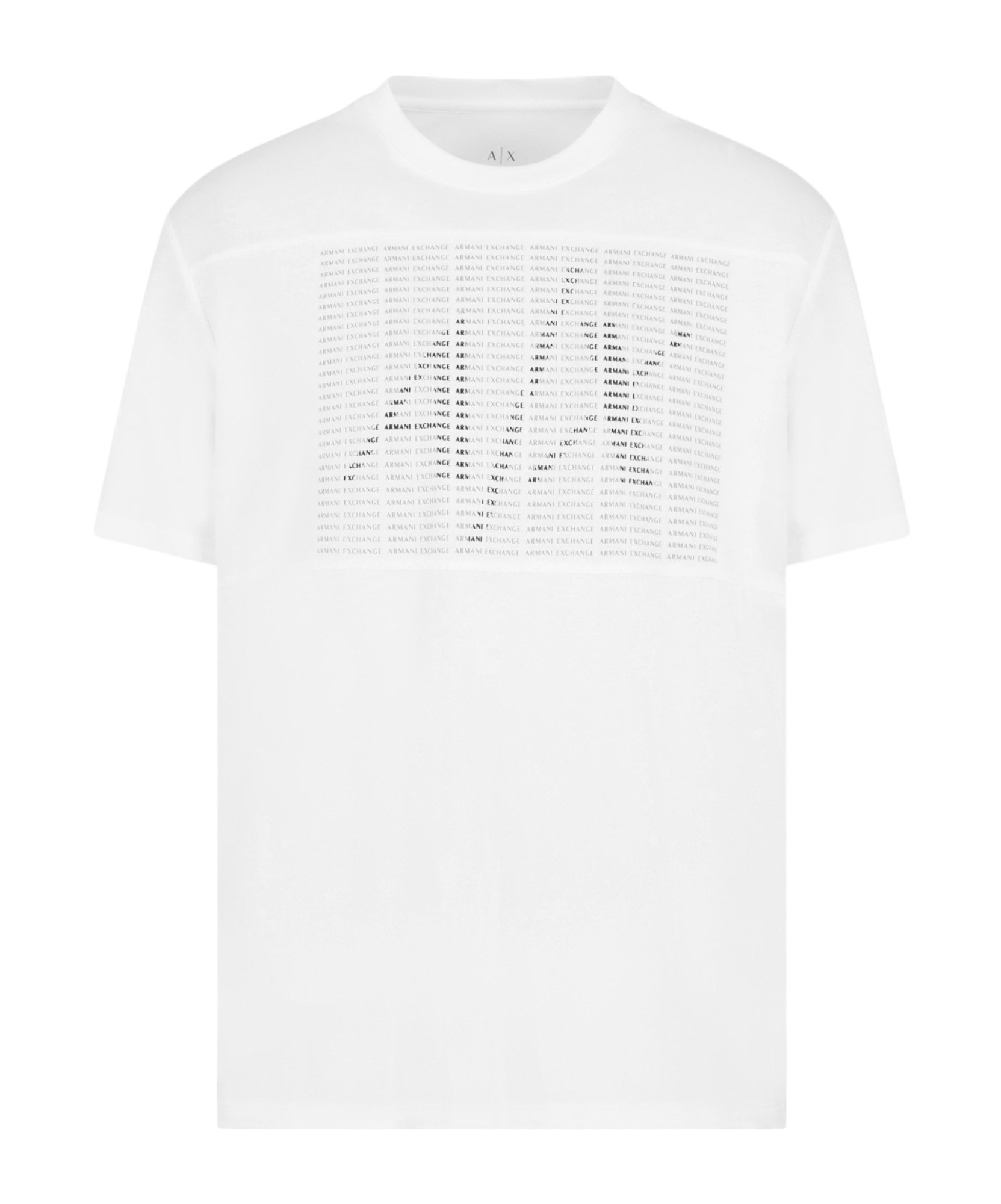 Armani Exchange Regular Fit Heavy Cotton T-shirt With Stencil Logo In White