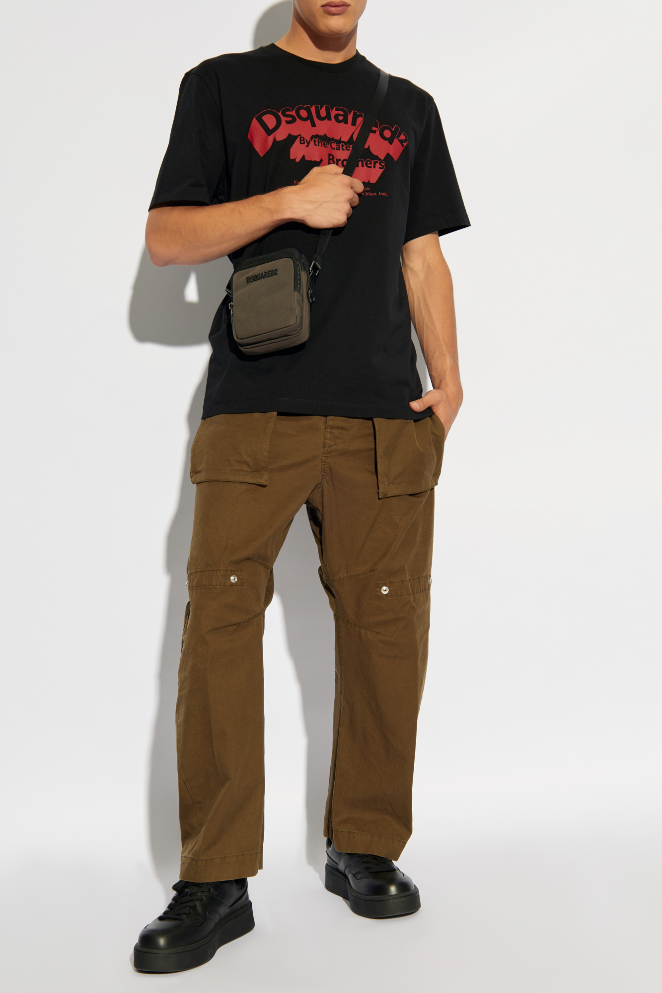 DSQUARED2 DSQUARED2 LOGO PRINTED CREWNECK T-SHIRT