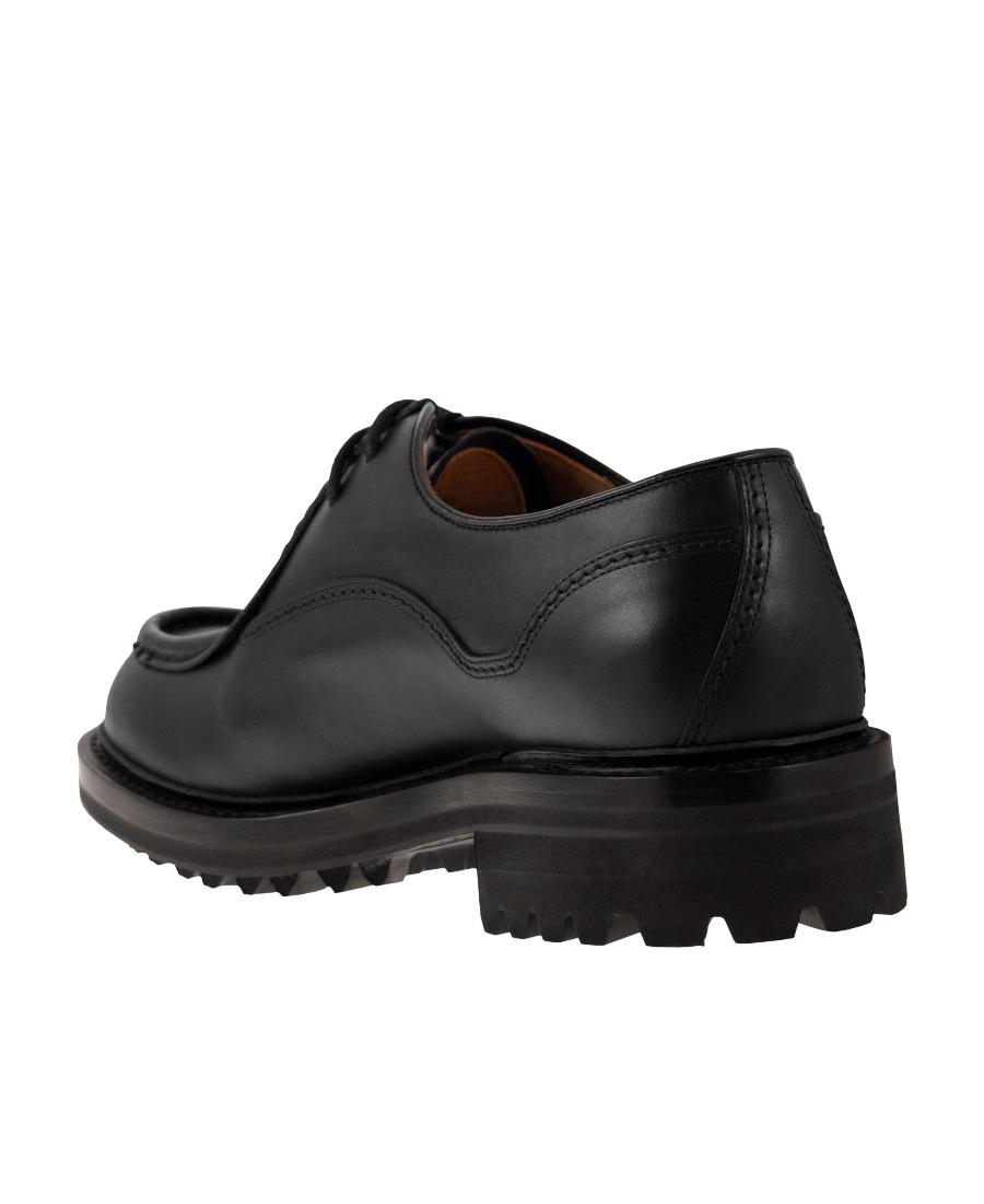 Church's Burnt Leather Lymington Lace Up Shoes In Black