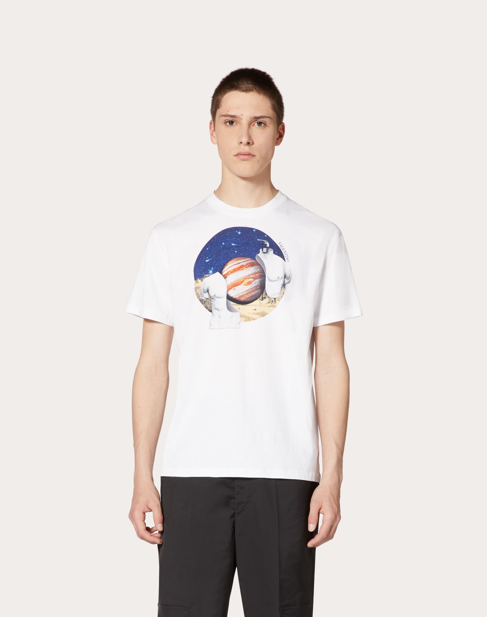 Valentino Jupiter Print T-shirt In White