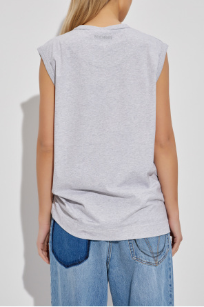 Vetements Embellished Tie-detail T-shirt In Gray