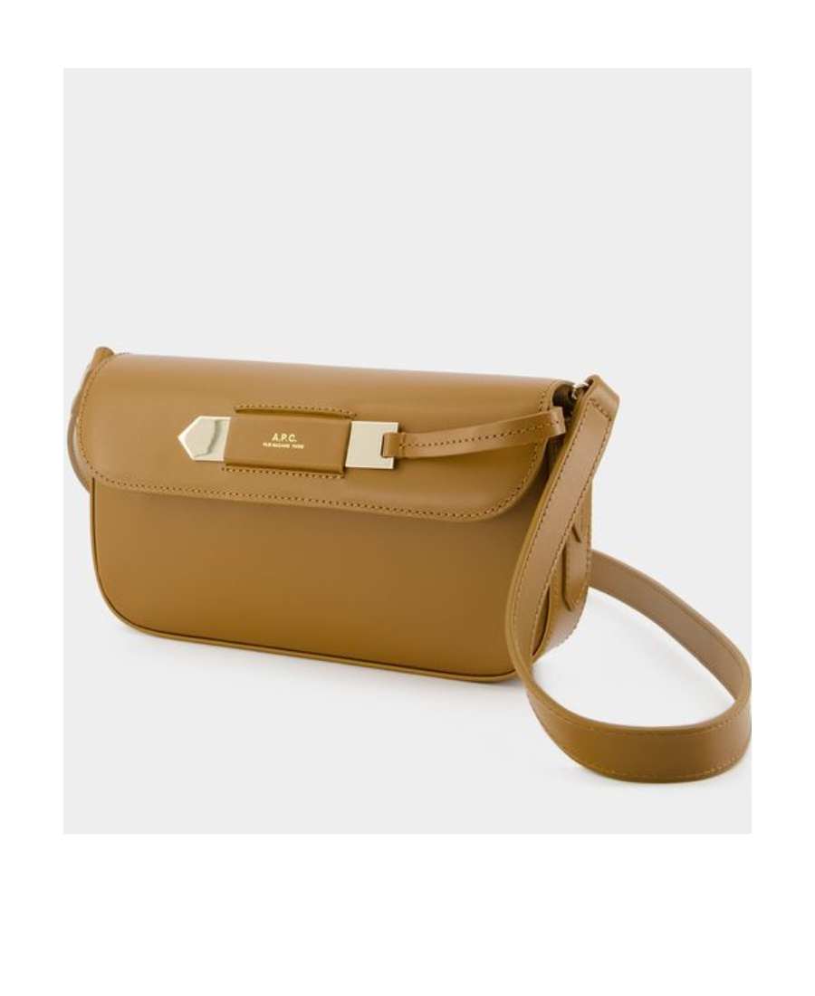 Apc A.p.c. Charlotte Foldover Top Shoulder Bag In Brown