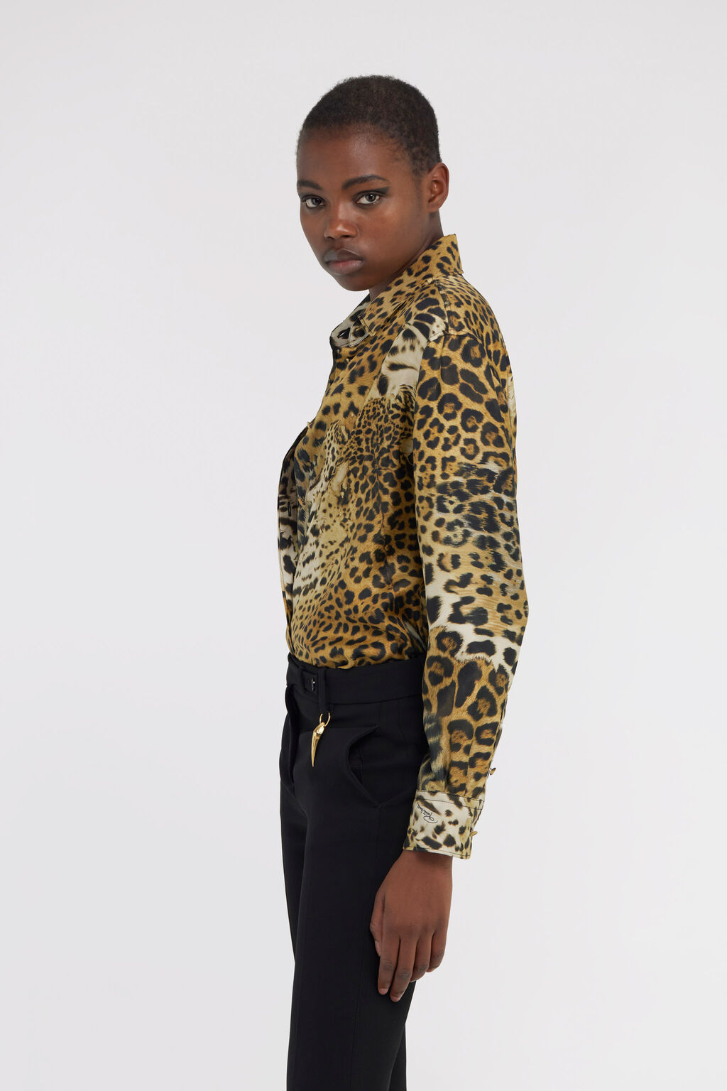 Roberto Cavalli Leo Printed Silk Twill Jacket In Multicolor