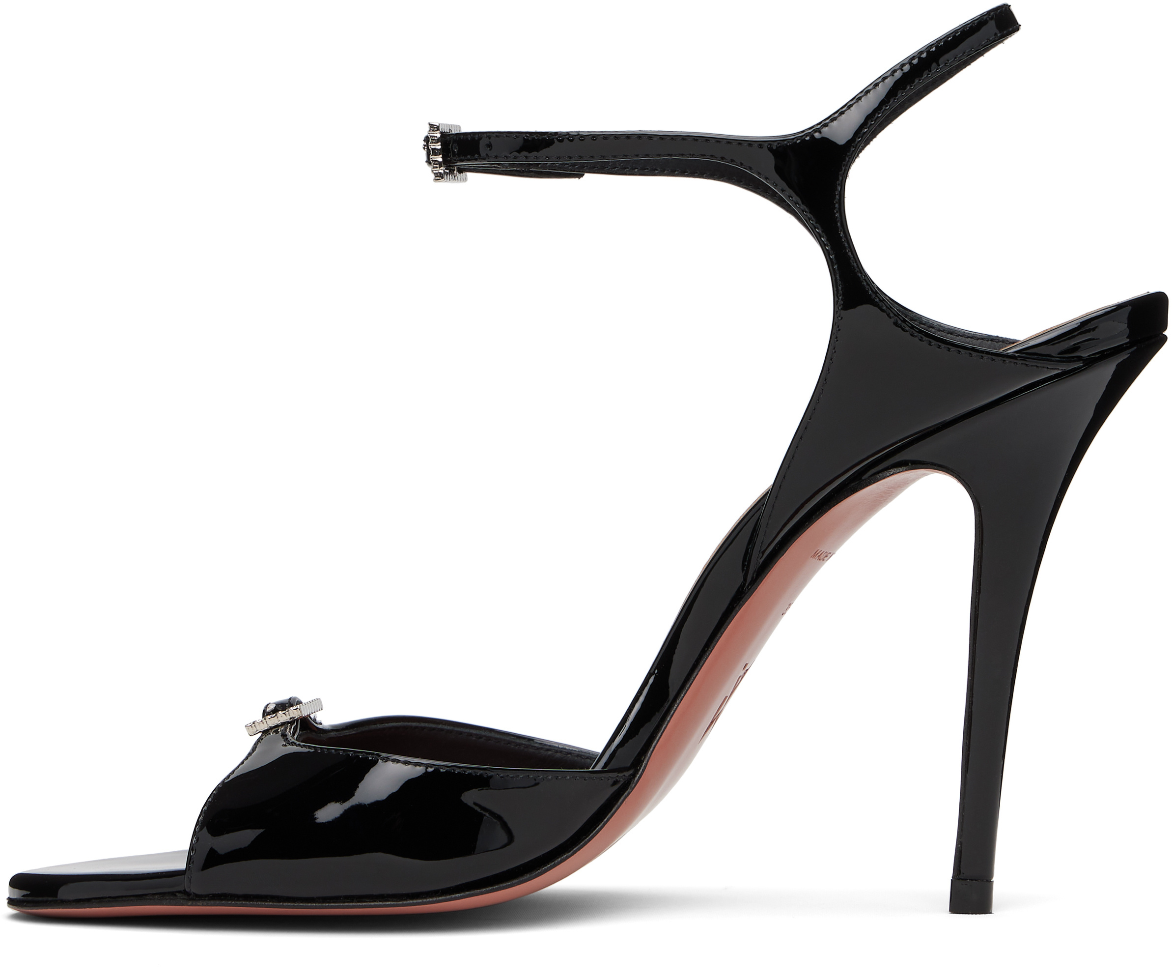 Amina Muaddi Patent-leather Adut Sandal In Multi