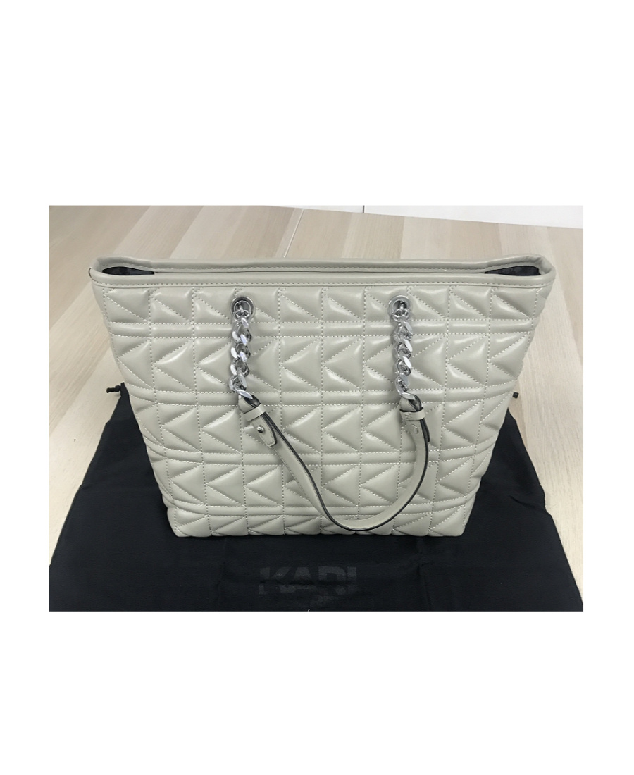 Karl Lagerfeld Logo Handbag In Gray