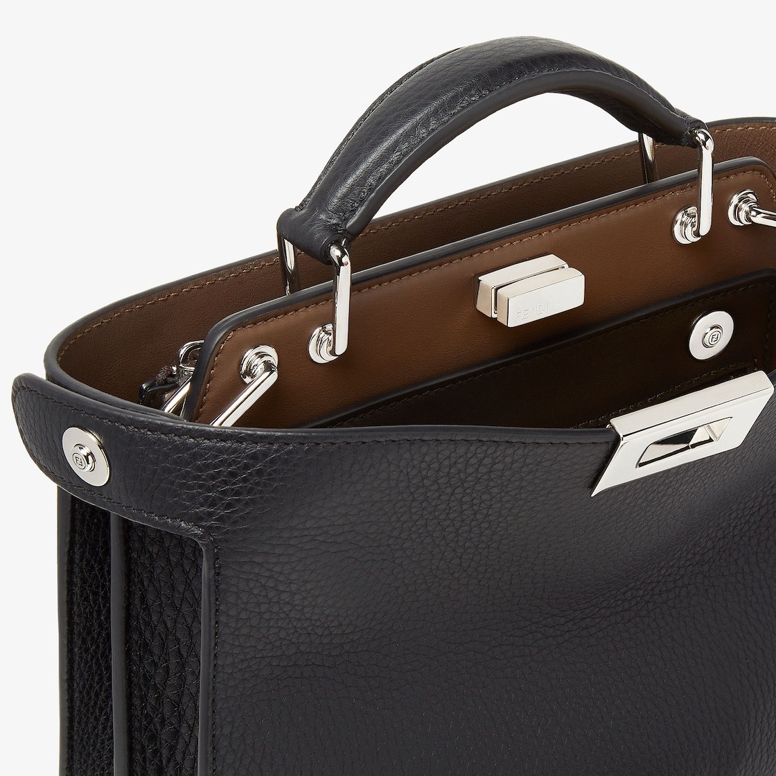 Fendi Peekaboo Handle Bag Small In Black
