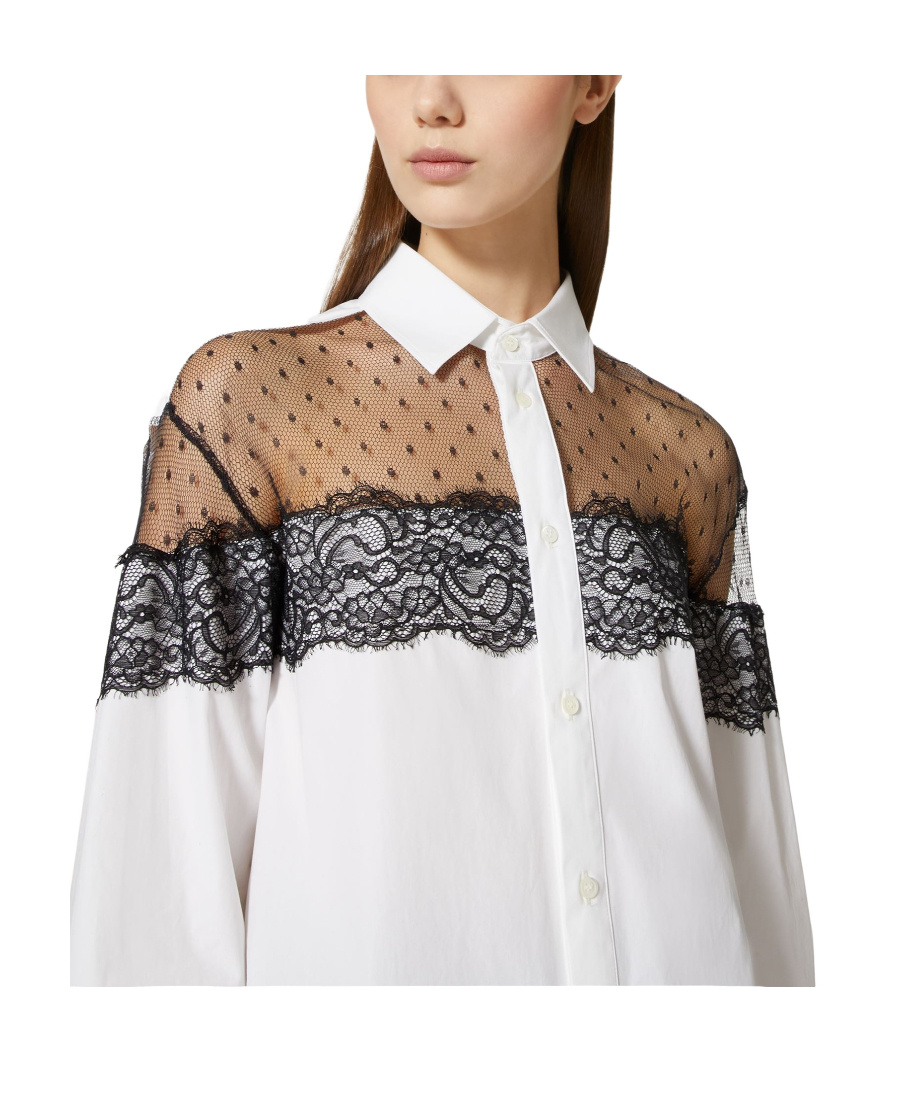 Red Valentino Long-sleeved Shirt In White