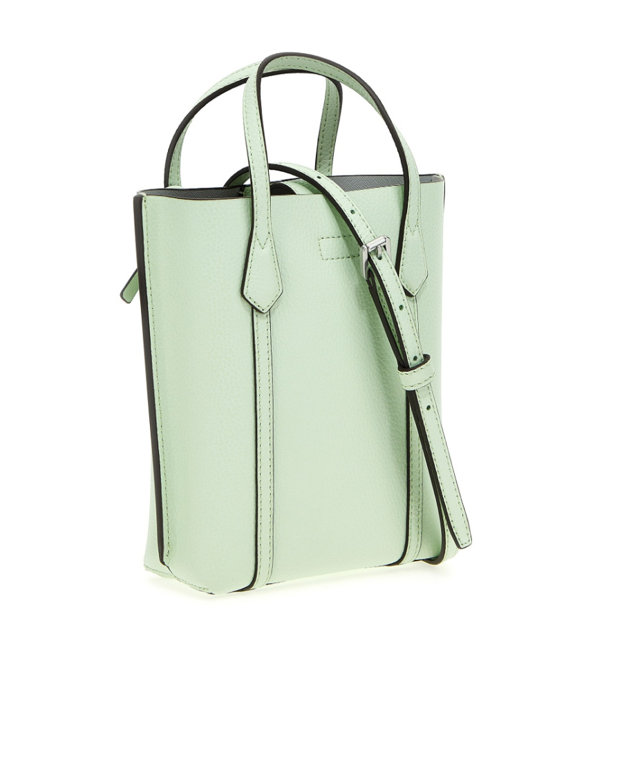 Tory Burch Mini Perry Leather Tote Bag In White