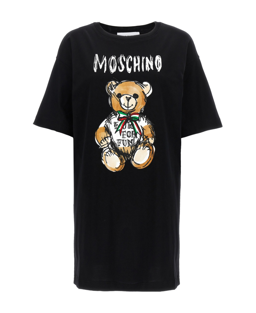 Moschino T-shirt Drawn Teddy Bear In Black
