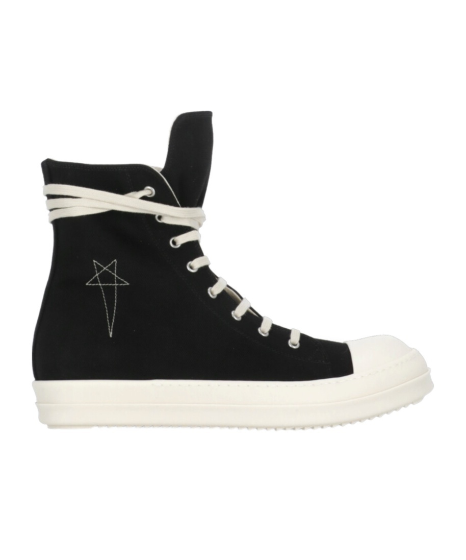 Shop Rick Owens Drkshdw Lace-up High-top Casual Shoes In Black