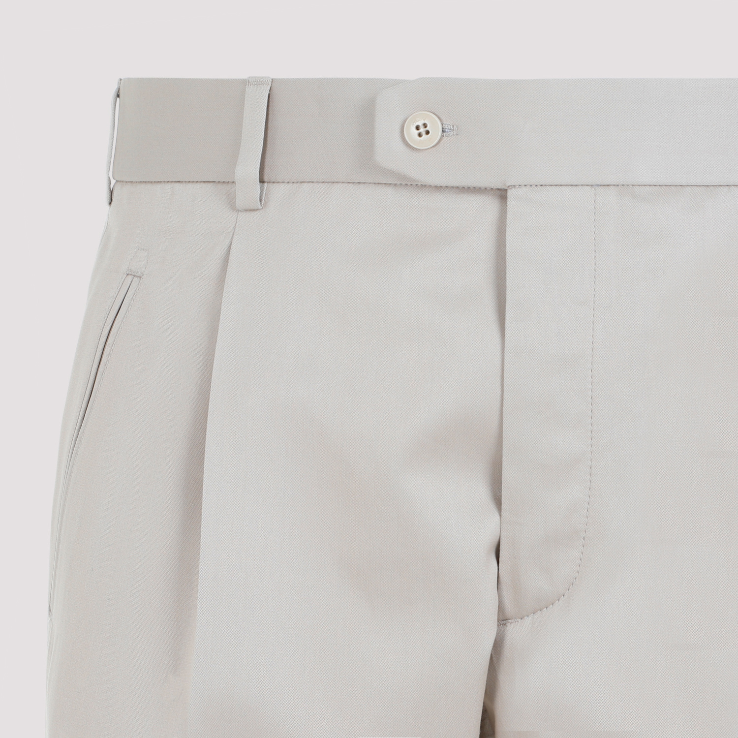 Brioni Slim-fit Cotton Tailored Trousers In White