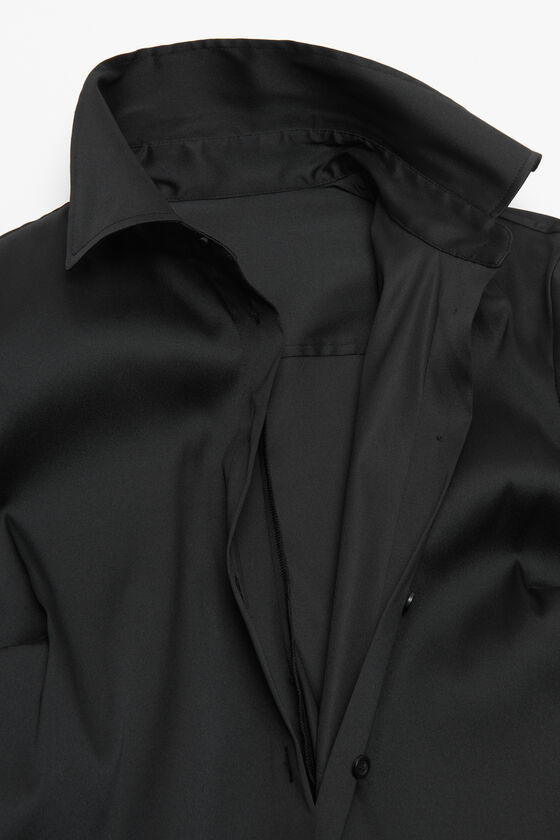 Acne Studios Asymmetrical Button-down Shirt In Black