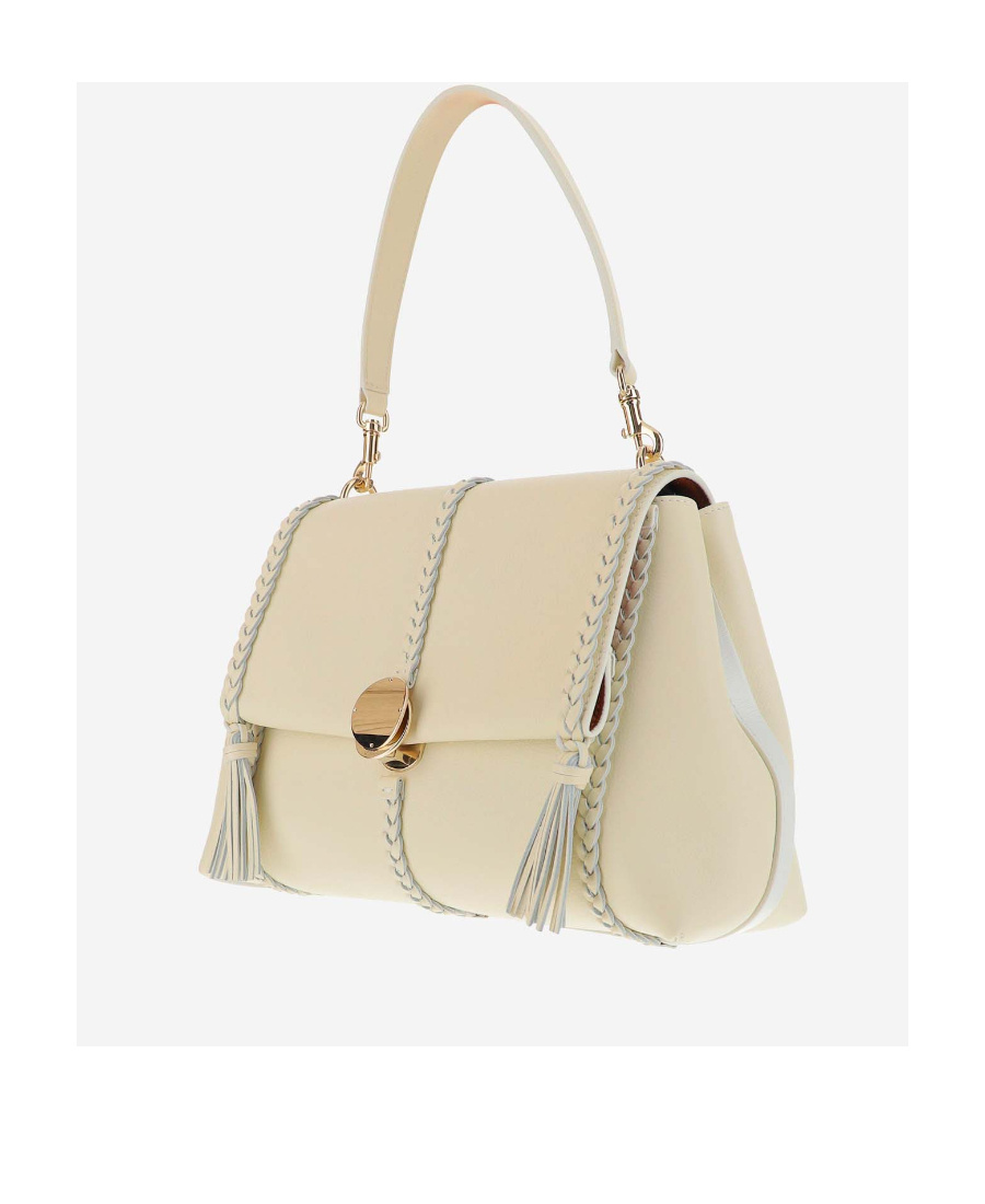 Chloé Penelope Medium Leather Shoulder Bag In Nude