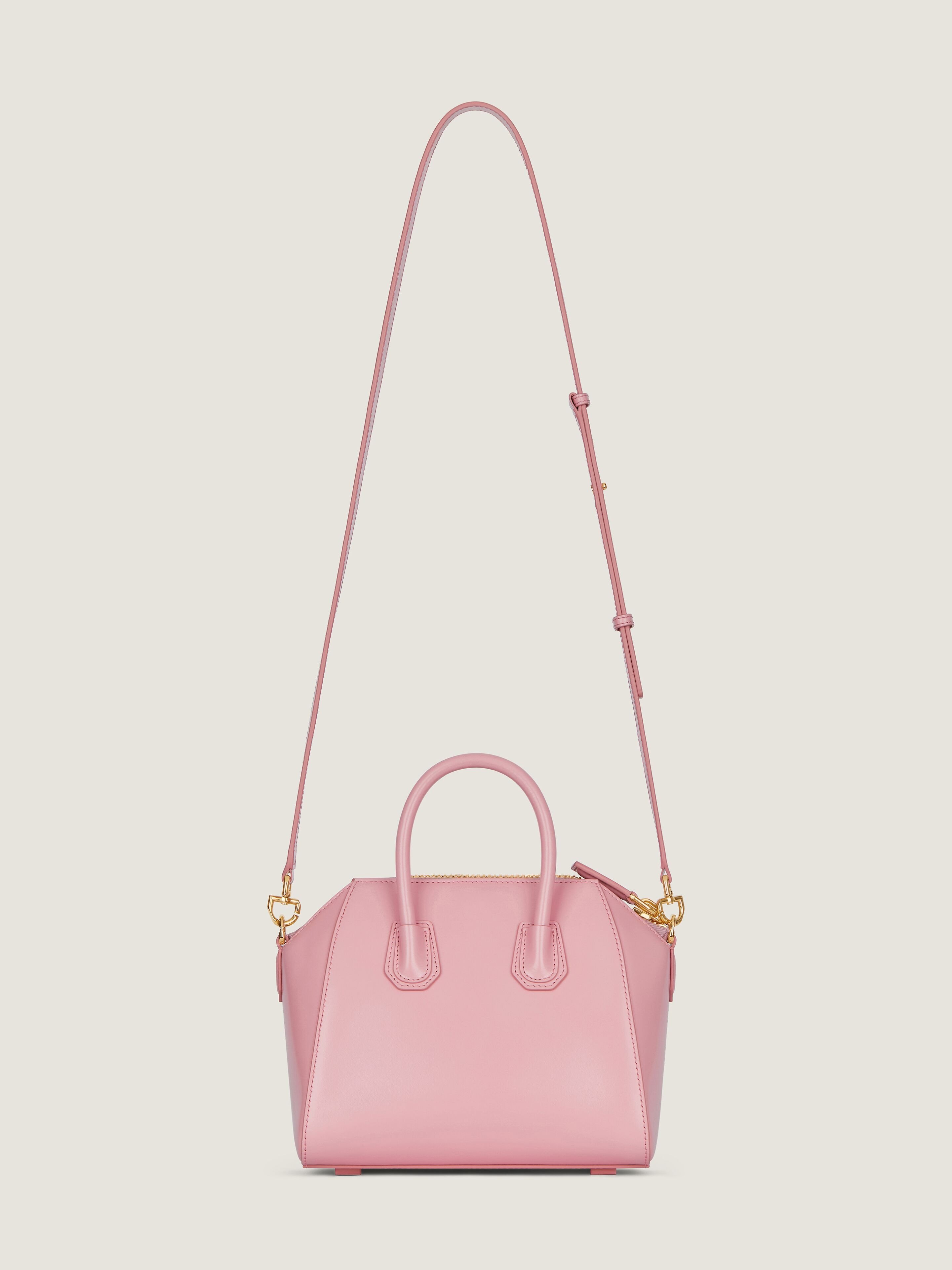 Givenchy Antigona Mini Top-handle Bag In Patent Leather In Pink