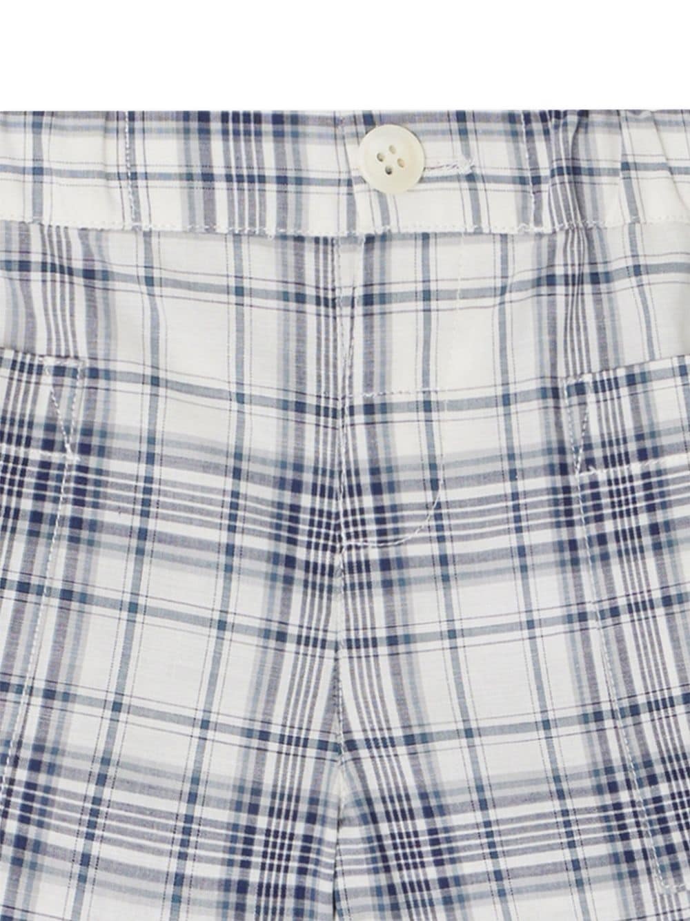 Bonpoint Checkered Shorts In Gray