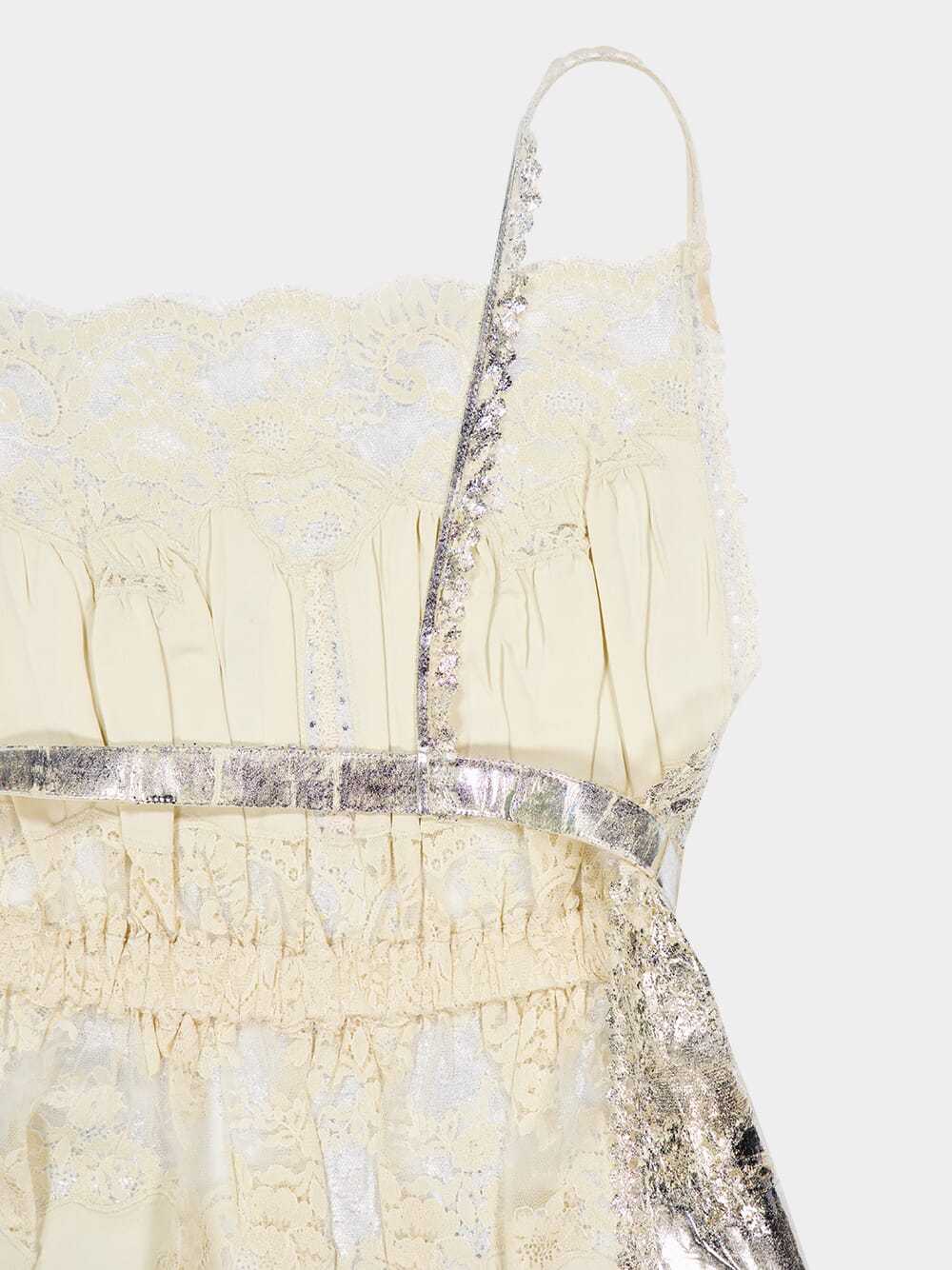 Shop Rabanne Metallic-finish Top In Nude