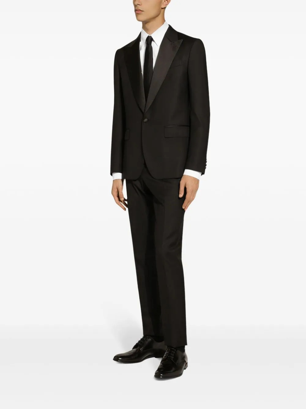 Dolce & Gabbana Two-piece Single-breasted Dinner Suit Set In Black
