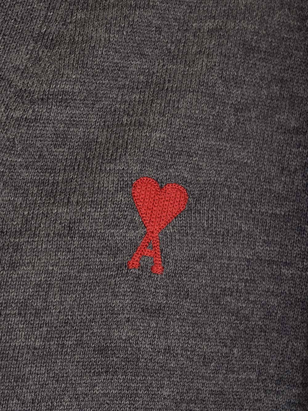 Ami Alexandre Mattiussi Extrafine Merino Wool Cardigan In Black