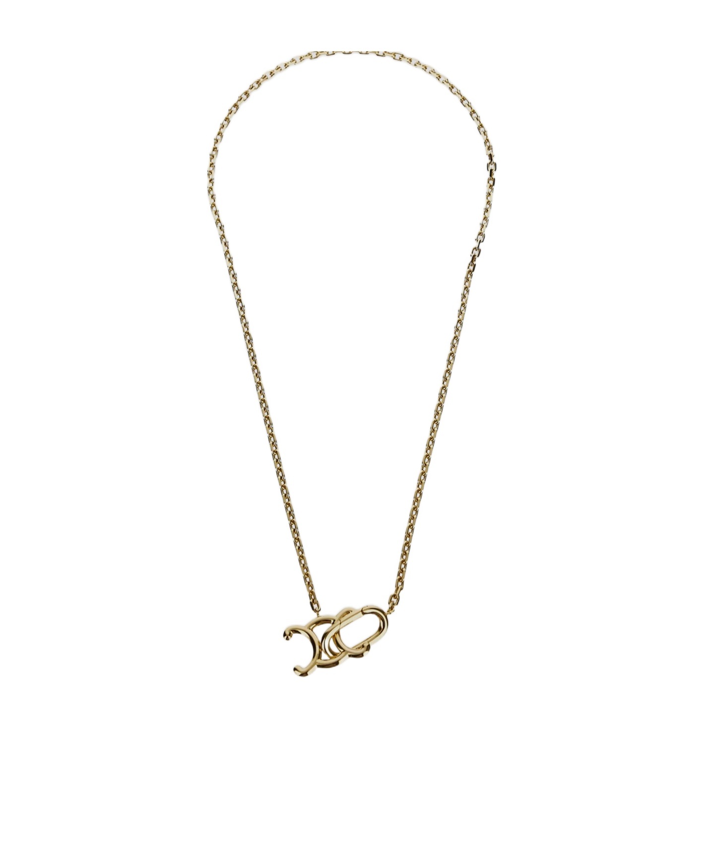 Celine Pendant Necklace In Yellow