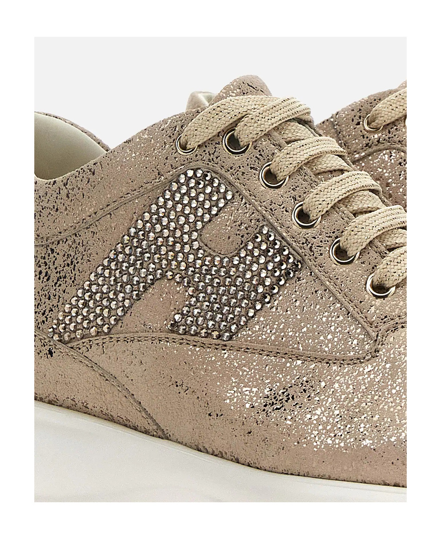 Hogan Logo Sports Shoes In Nude