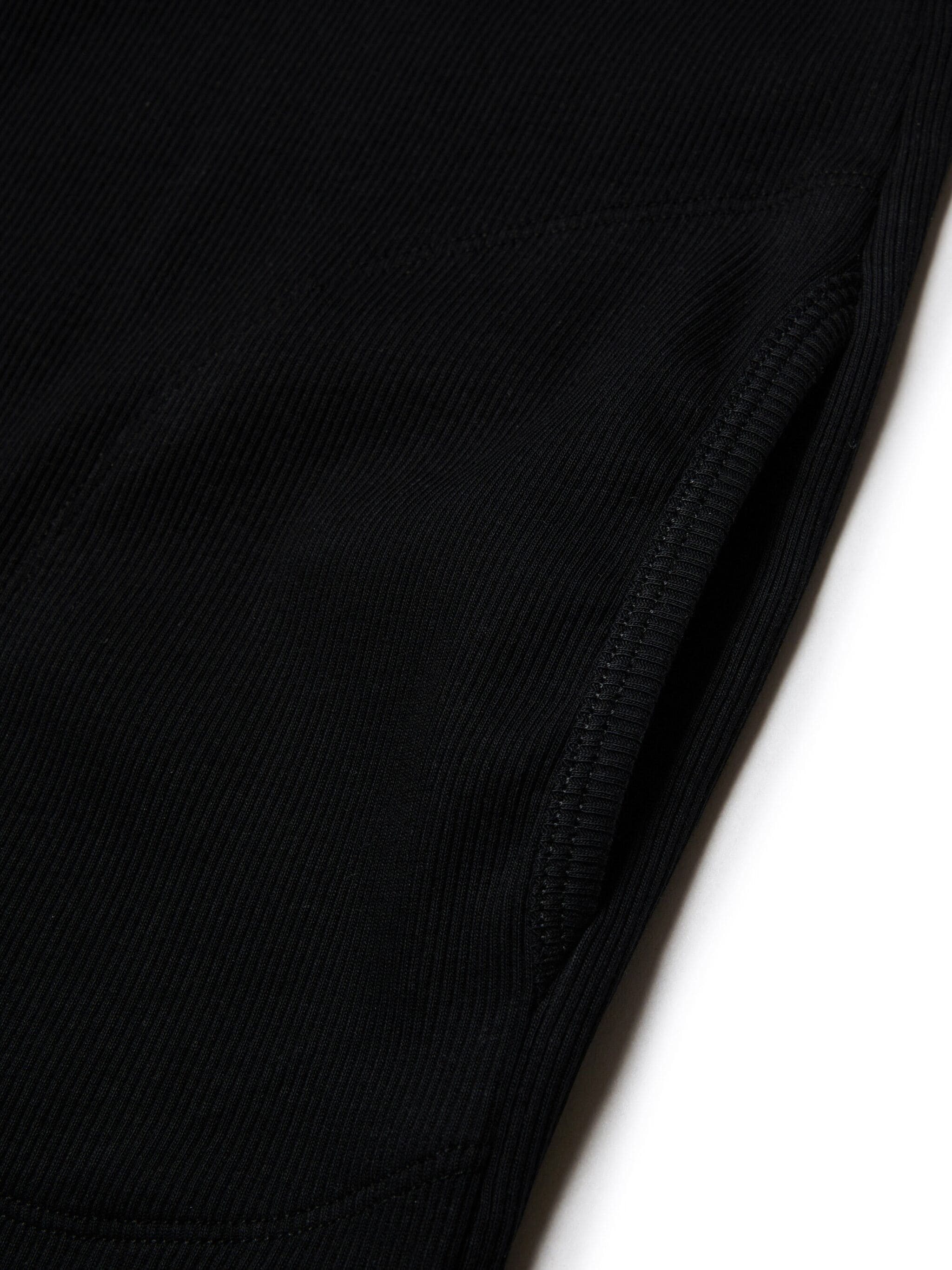 Mm6 Maison Margiela Sleeveless Ribbed Cotton Logo Dress In Black