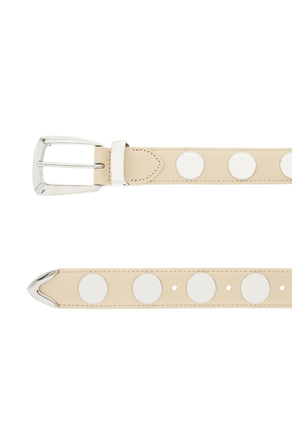 Khaite Rivet Belt In White