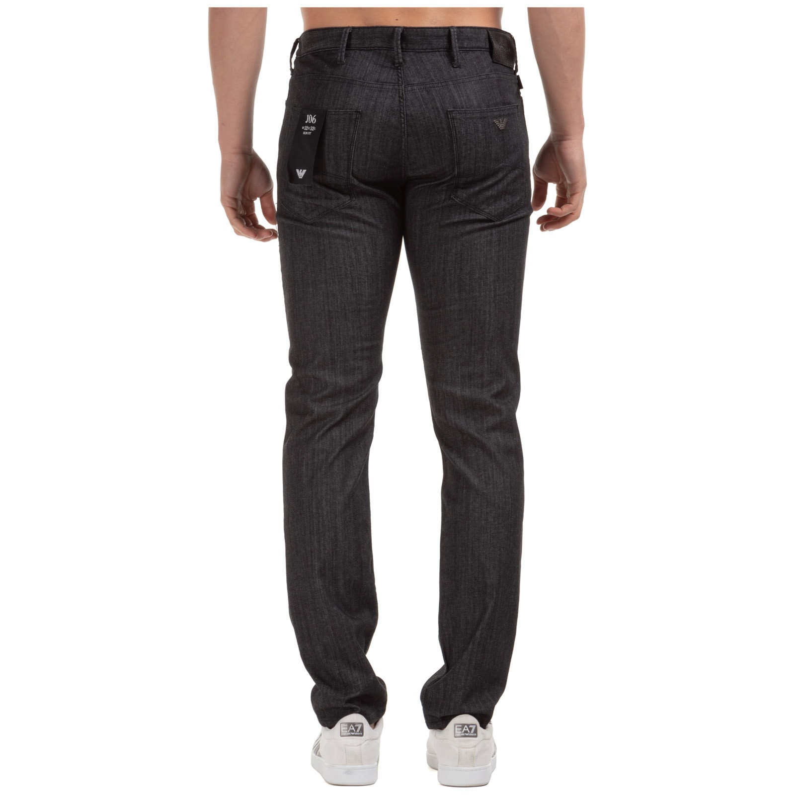 Emporio Armani Low-rise Jeans In Black