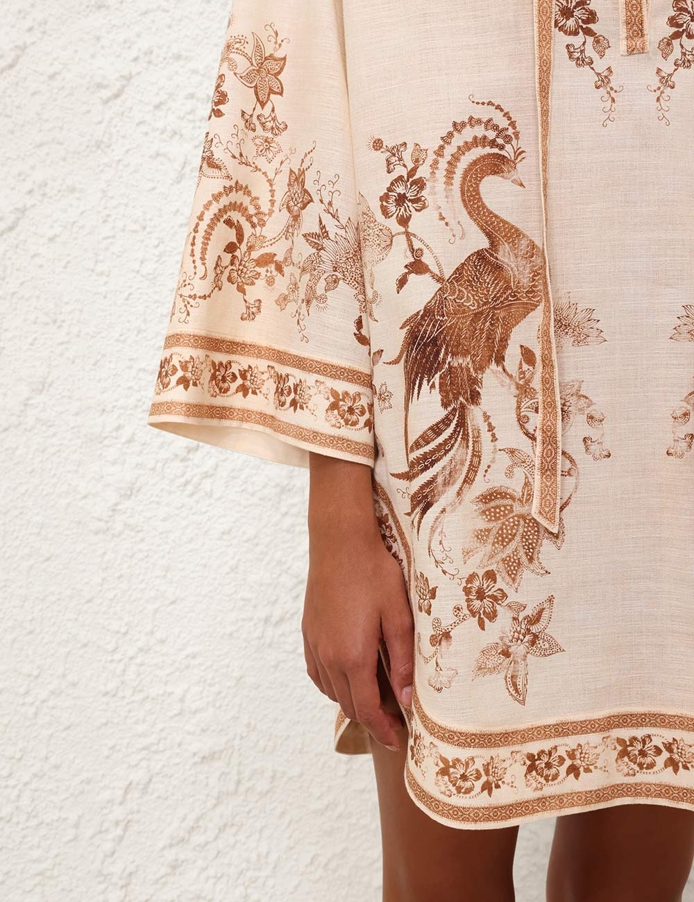 ZIMMERMANN EMBROIDERED HOODED DRESS