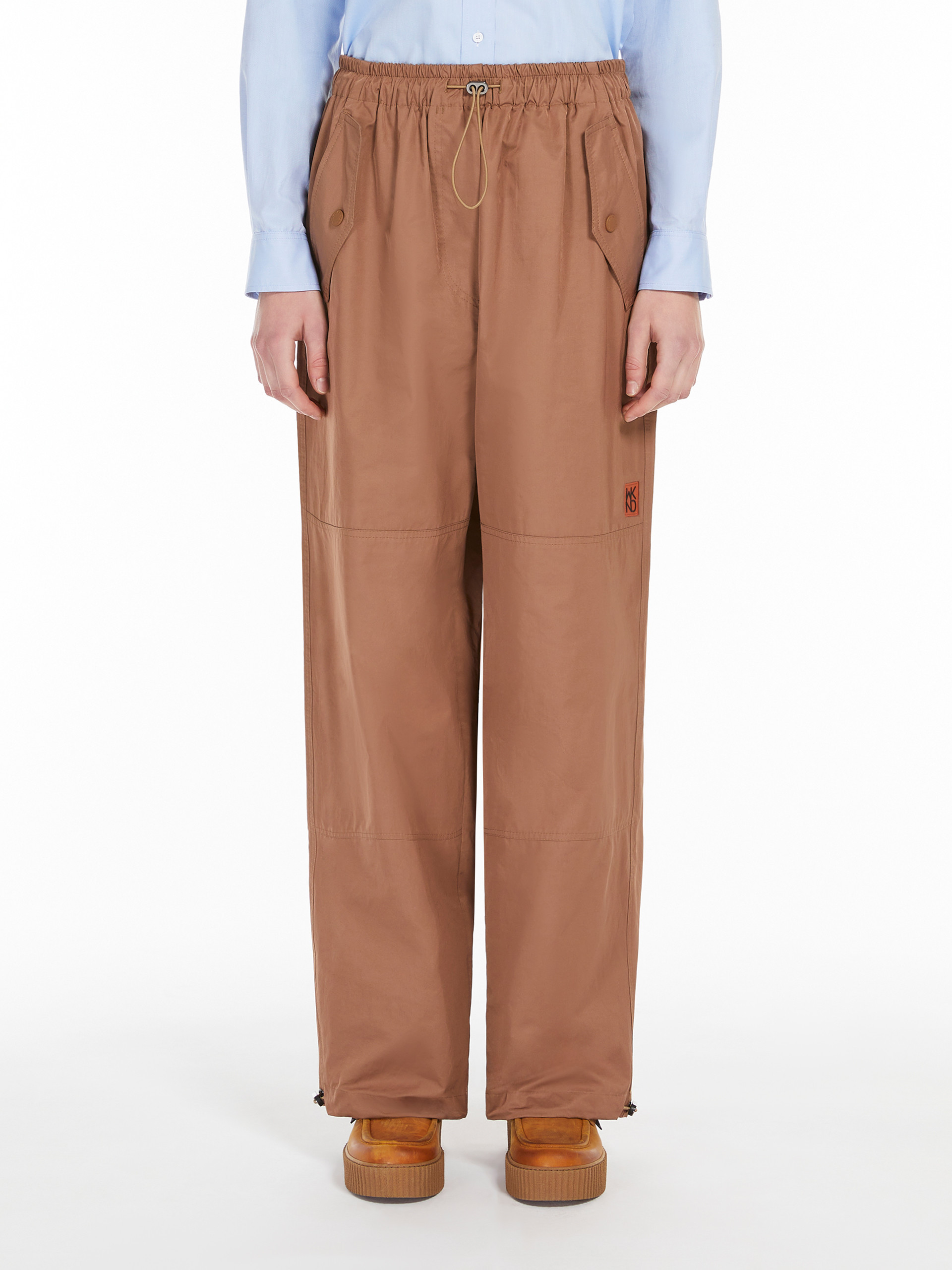 Weekend Max Mara Cotton Denim Overalls In Brown