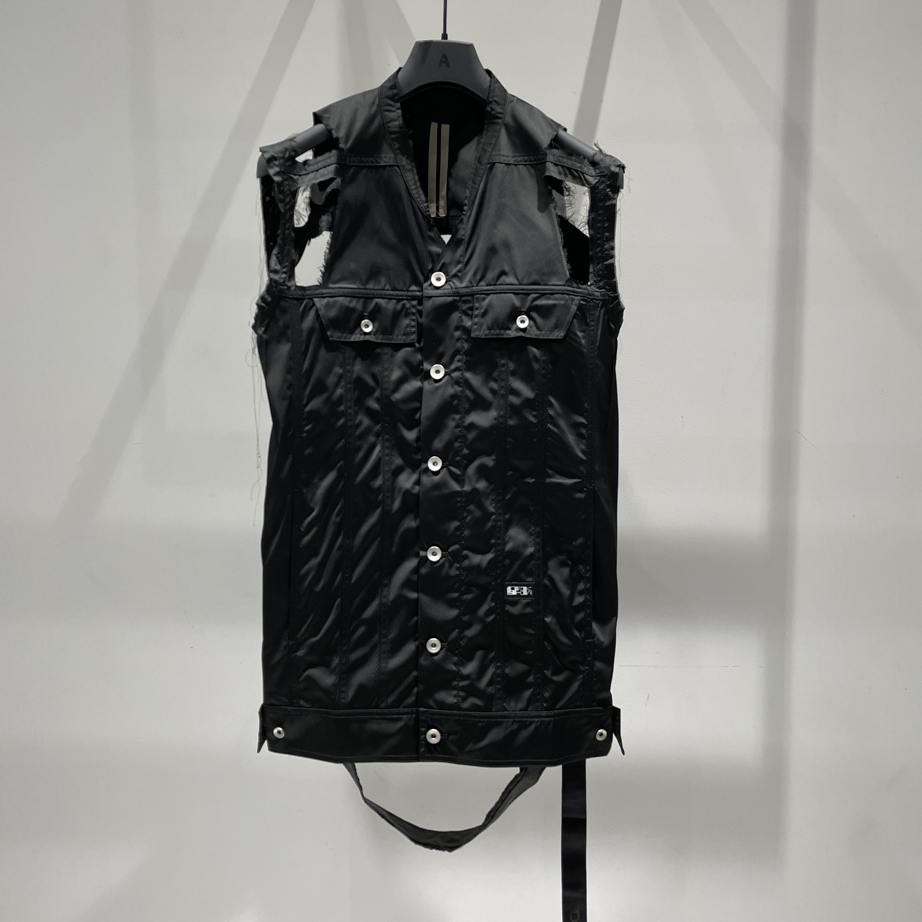 Rick Owens Drkshdw Logo Vest Casual Jacket In Black