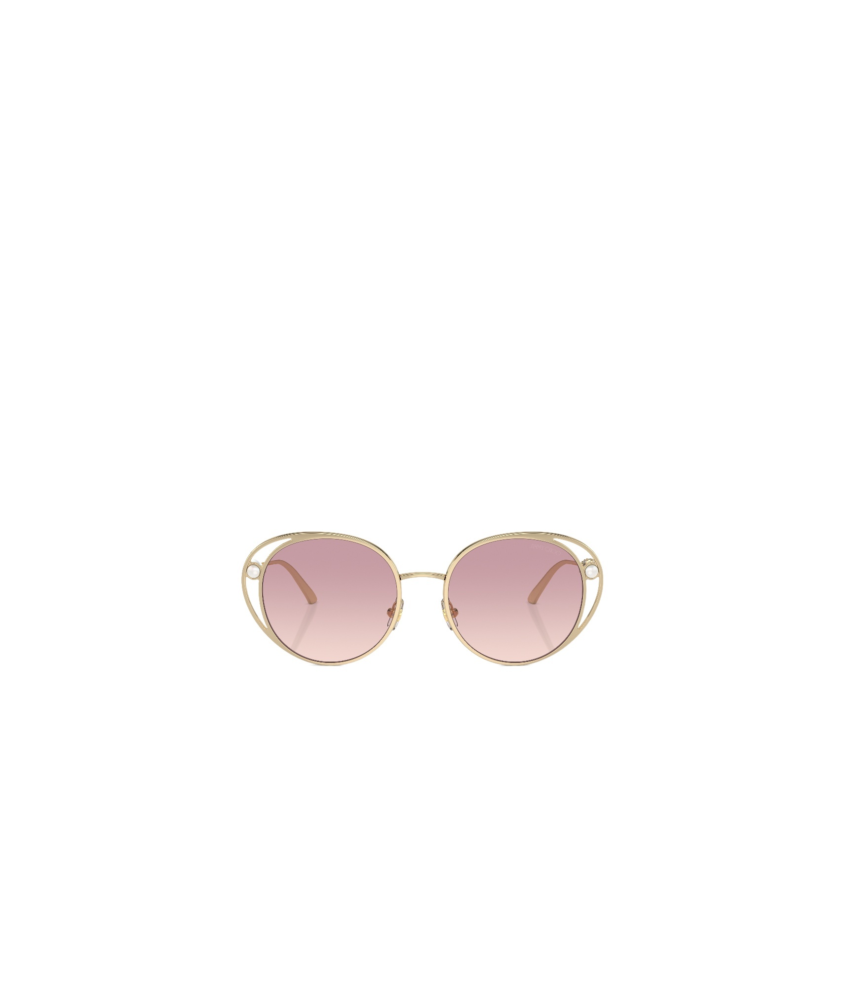Jimmy Choo Eyewear Round Frame Sunglasses In Pink