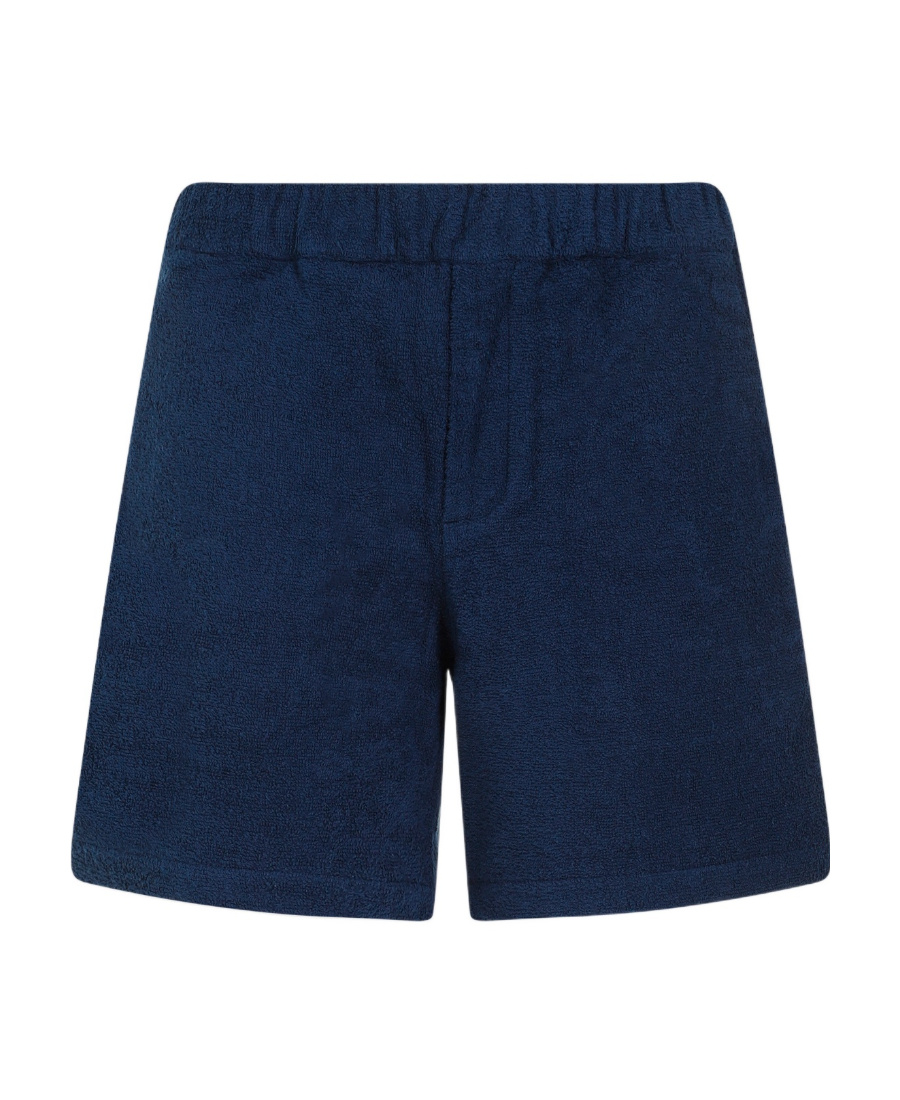 Prada Bermuda Shorts Terry Back Pocket In Blue