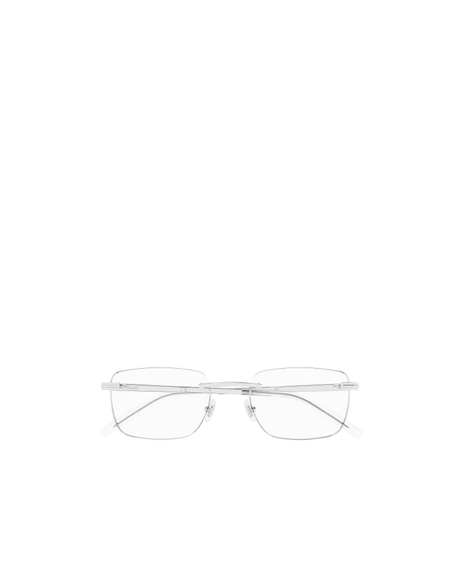 Montblanc Rimless Rectangle Frame Glasses In White