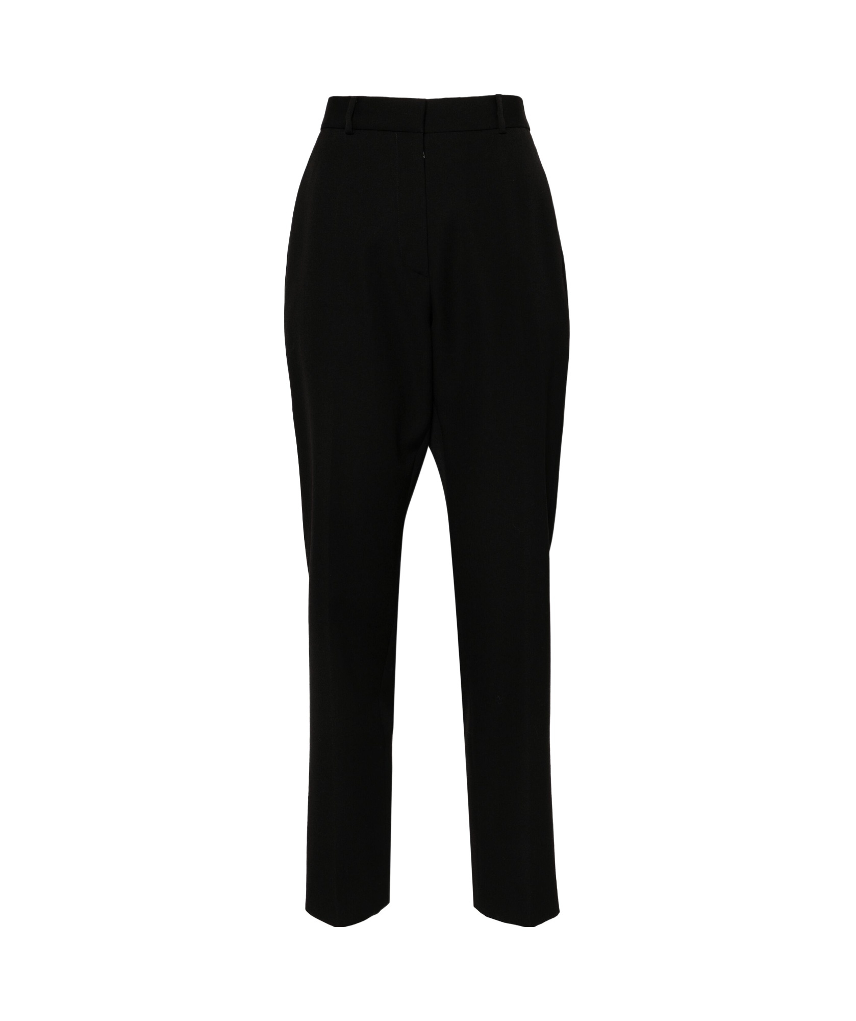 Lanvin Wool High Waist Pleated Trousers In Black
