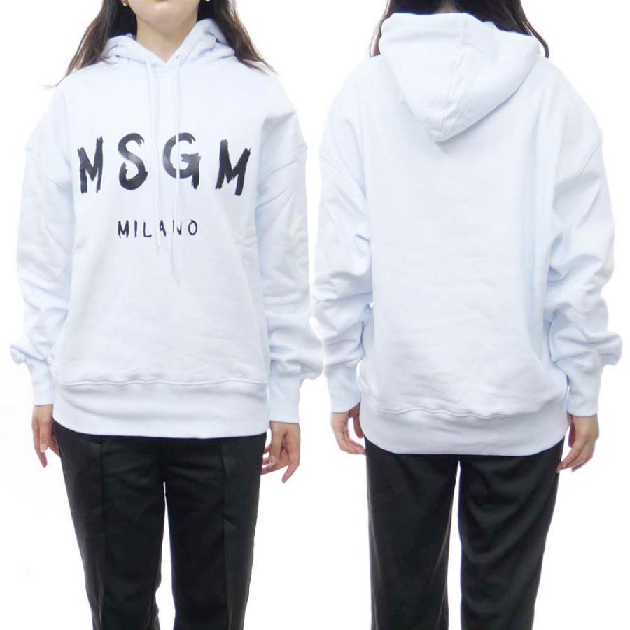 Msgm Logo Sweater In White