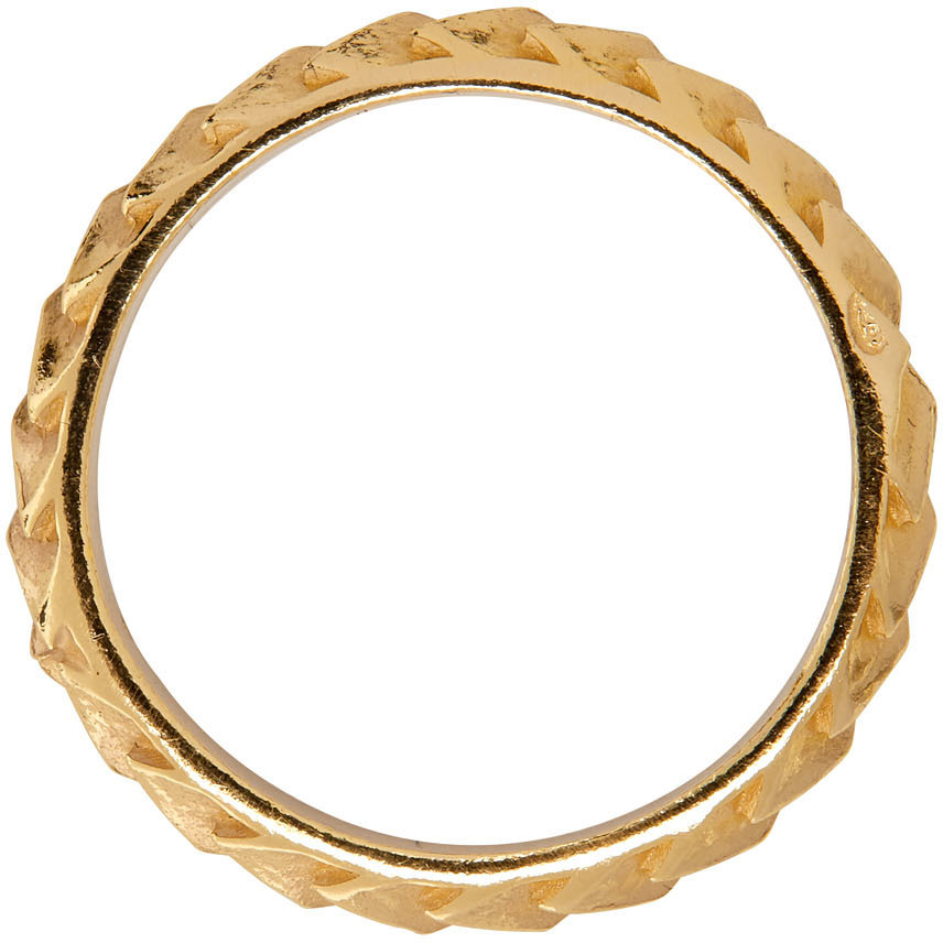 Emanuele Bicocchi Arrow Band Ring In Yellow