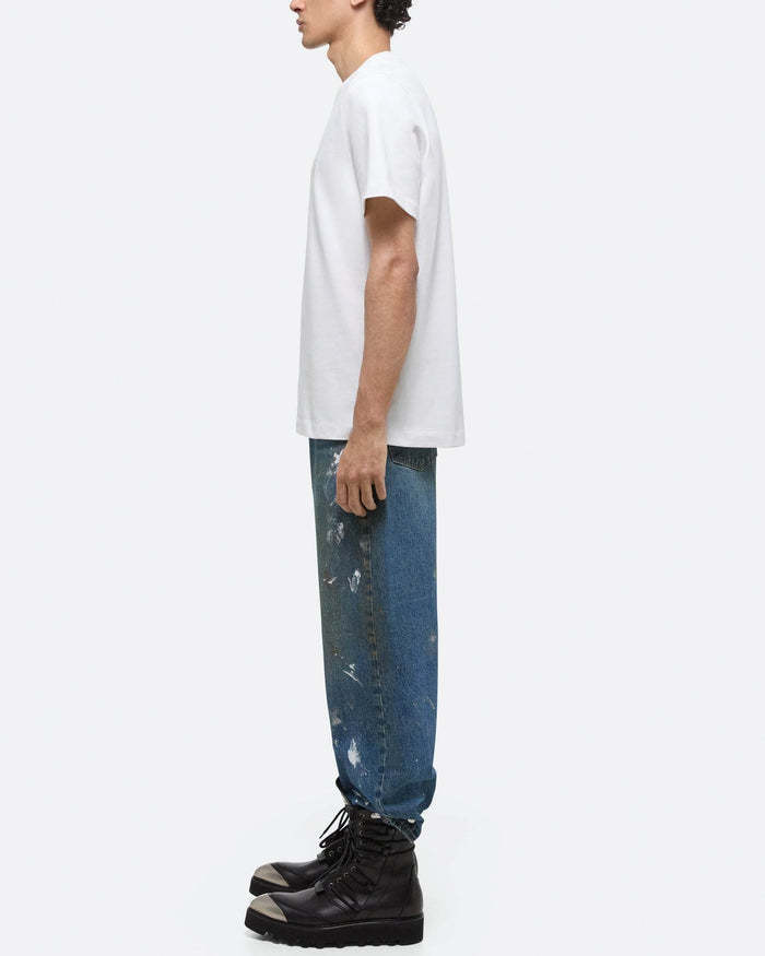 Helmut Lang Logo-embroidered Cotton T-shirt In White