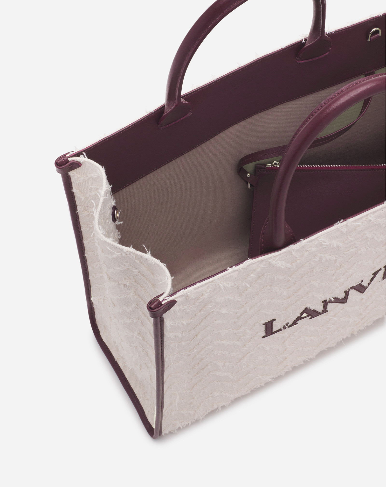 Shop Lanvin Inout Mm Tote Bag In Nude