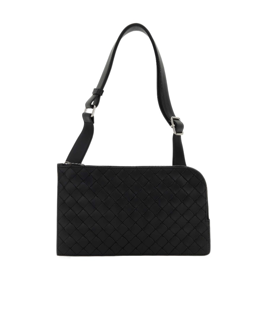 Bottega Veneta Zippered Shoulder Bag In Black