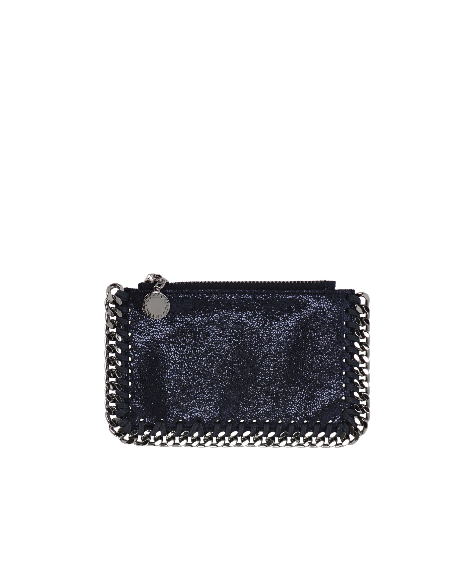 Stella Mccartney Chain Around Zipped Wallet In Black